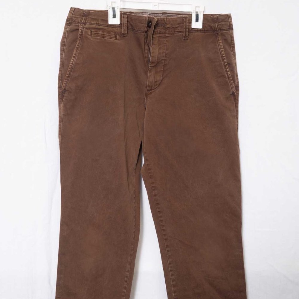 GAP Flat Front Slim Brown Chino Men's 33x32